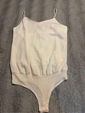 White Spaghetti Strap Dressy Bodysuit